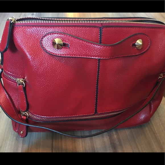 Red beautiful shoes US 7.5 & matching bag - Picture 2 of 6